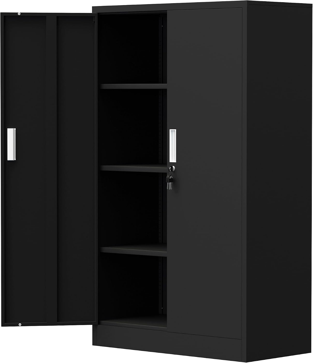 Lockable Metal Storage Cabinet Adjustable Shelves