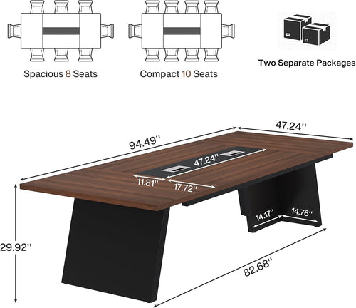 8FT Large Office Business Conference Table