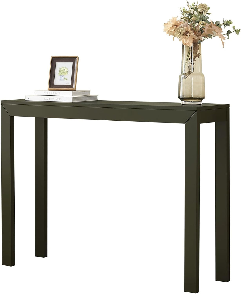 Modern Narrow Wooden Storage Console Entryway Table