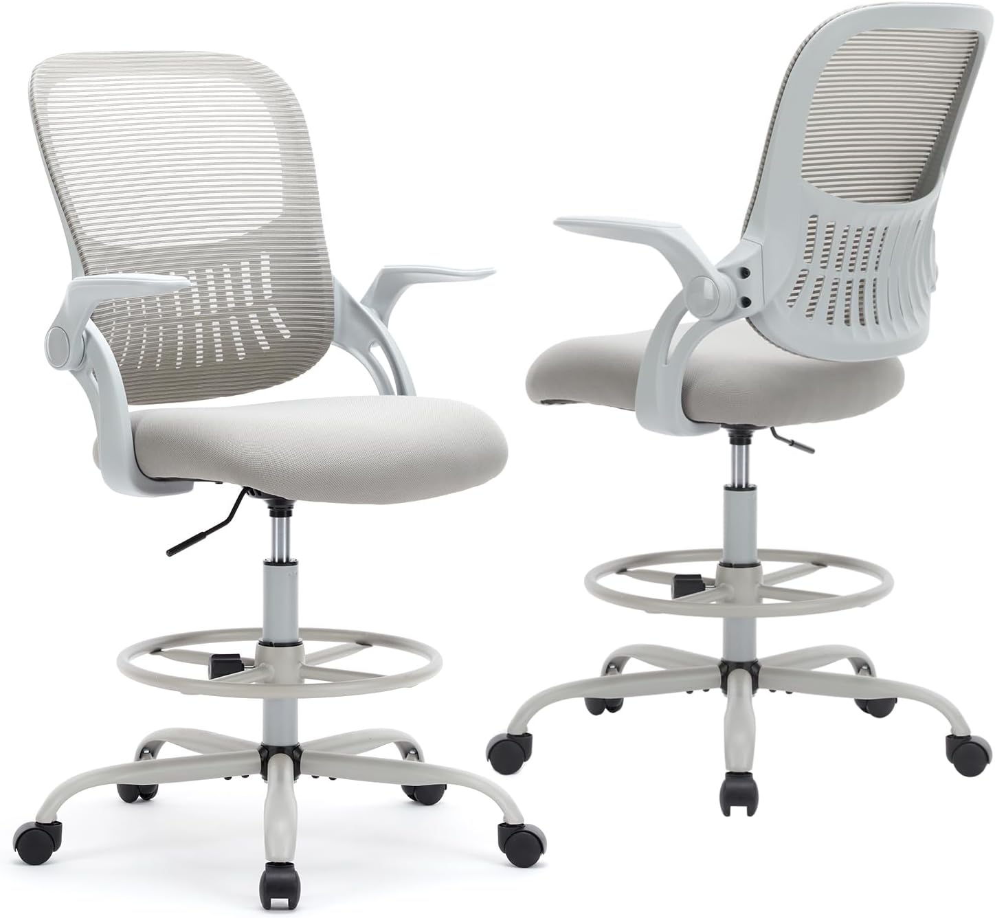 Ergonomic Rolling Tall Drafting Office Stool