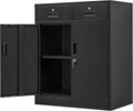 Lockable Metal Cabinet Drawers Adjustable Shelf