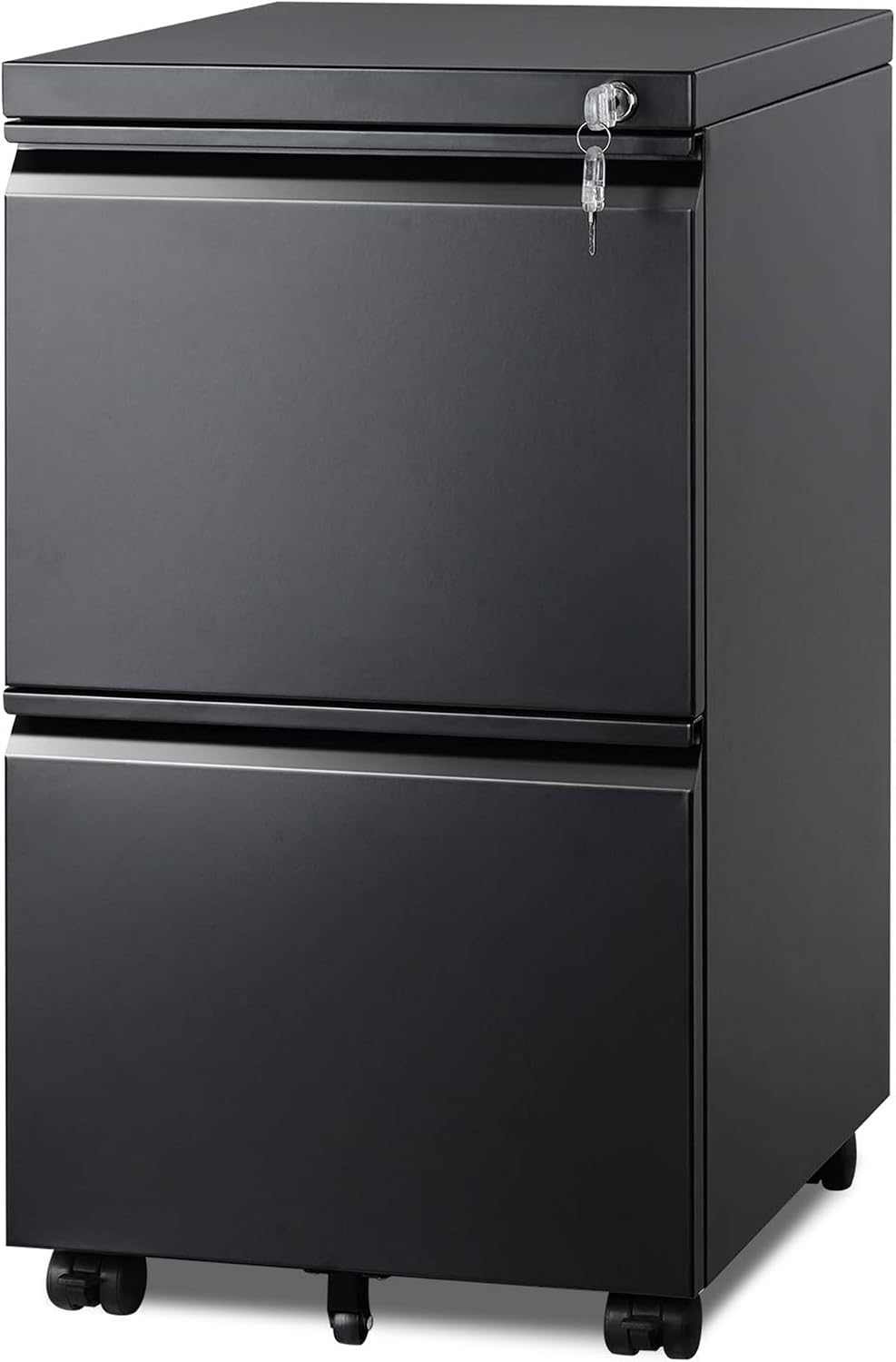 Lockable 2-Drawer Metal Under Desk File Cabinet