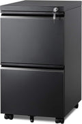 Lockable 2-Drawer Metal Under Desk File Cabinet