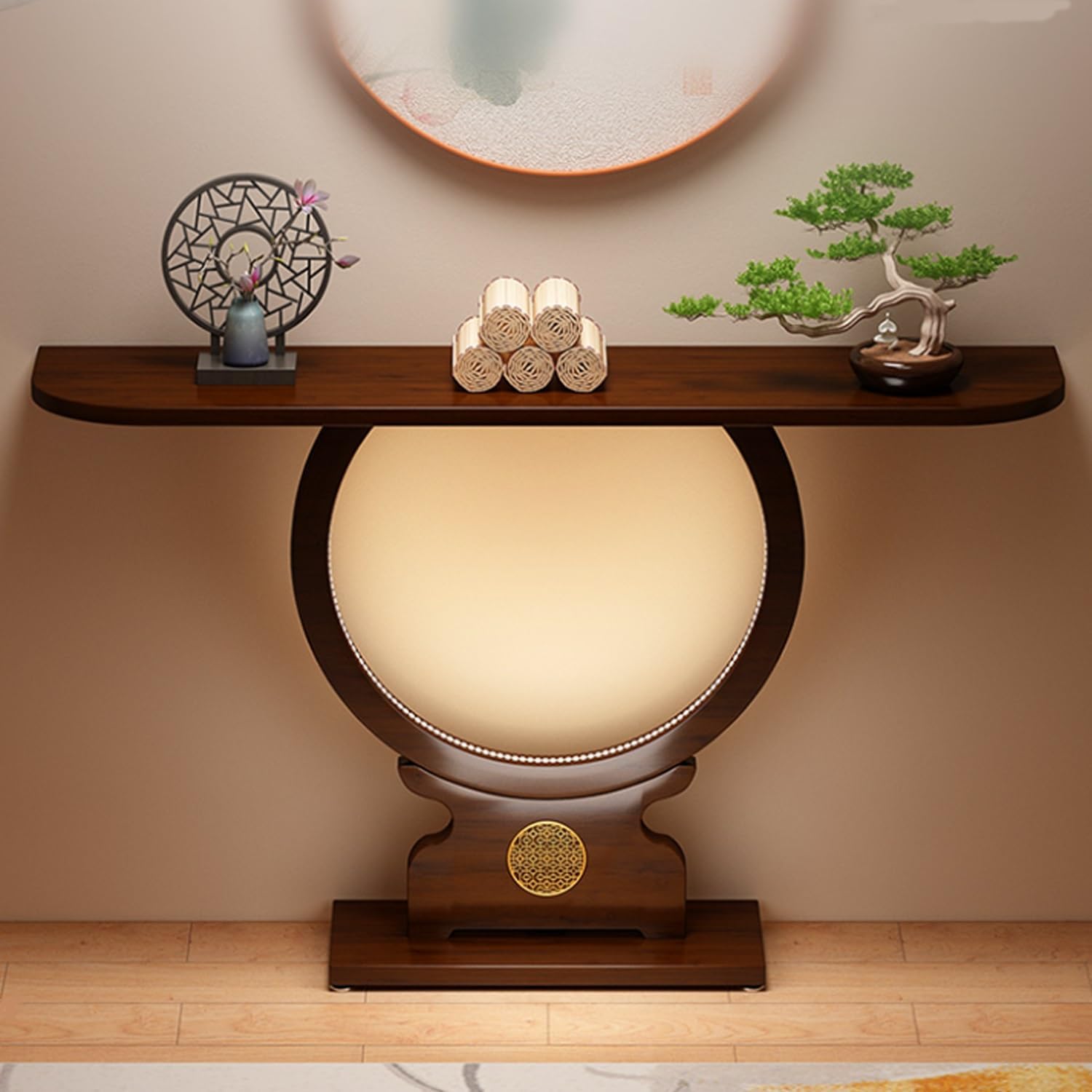 Modern Narrow Wooden Entryway Console Sofa Table