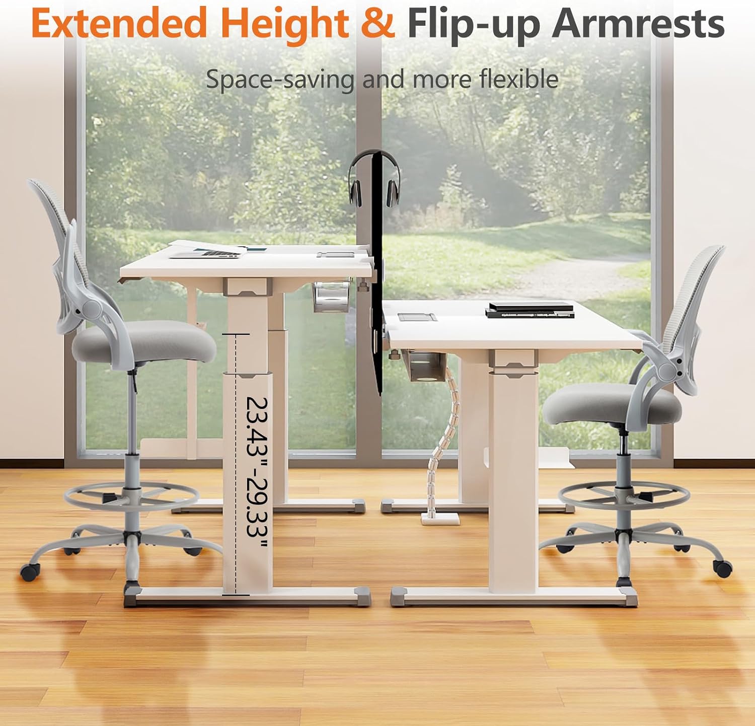 Ergonomic Rolling Tall Drafting Office Stool