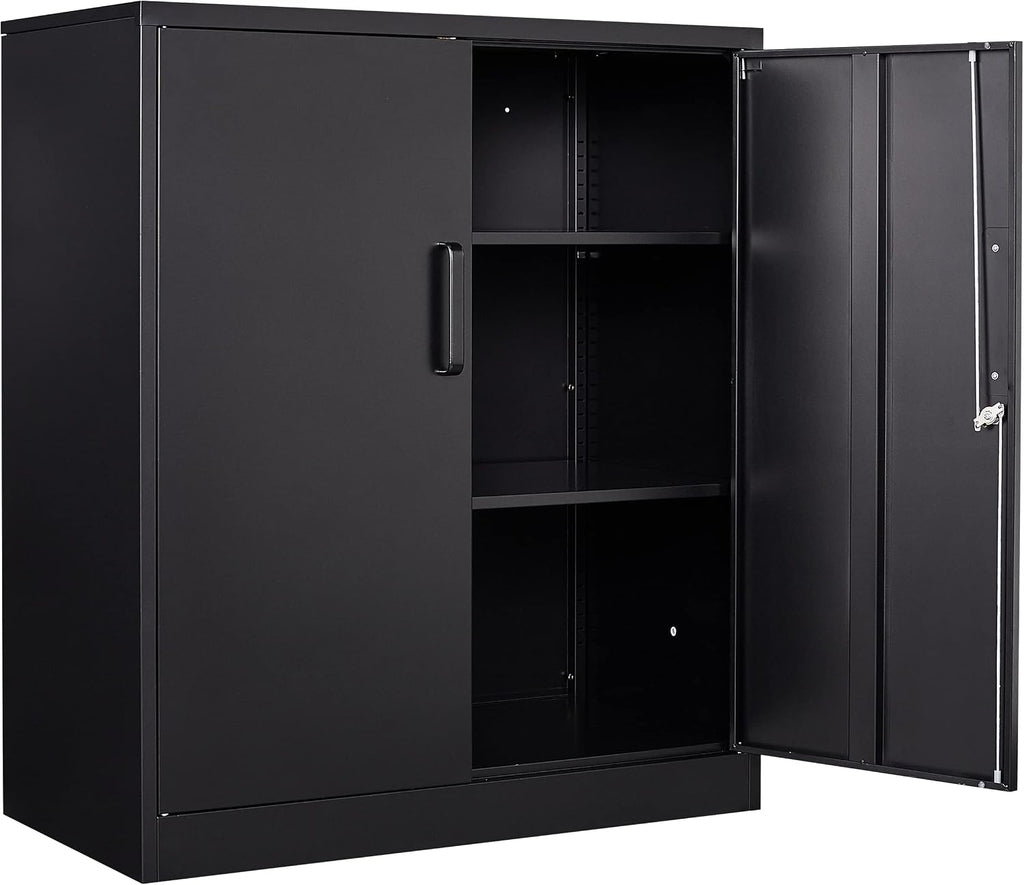 Lockable Metal Cabinet Adjustable Storage Shelves