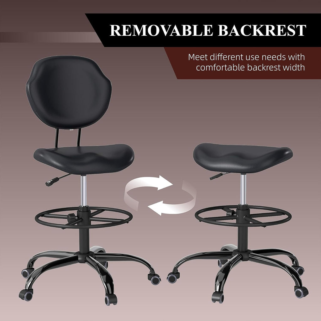 Adjustable Rolling Drafting Office Bar Stool