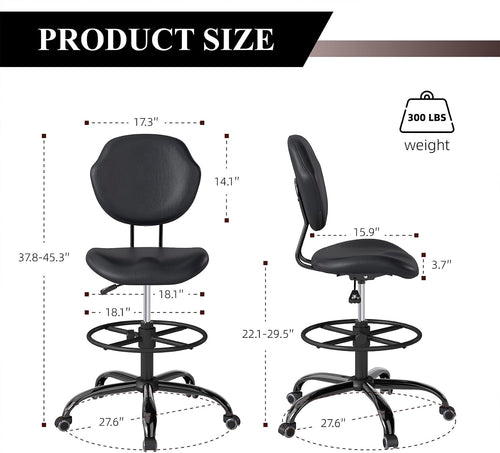Adjustable Rolling Drafting Office Bar Stool