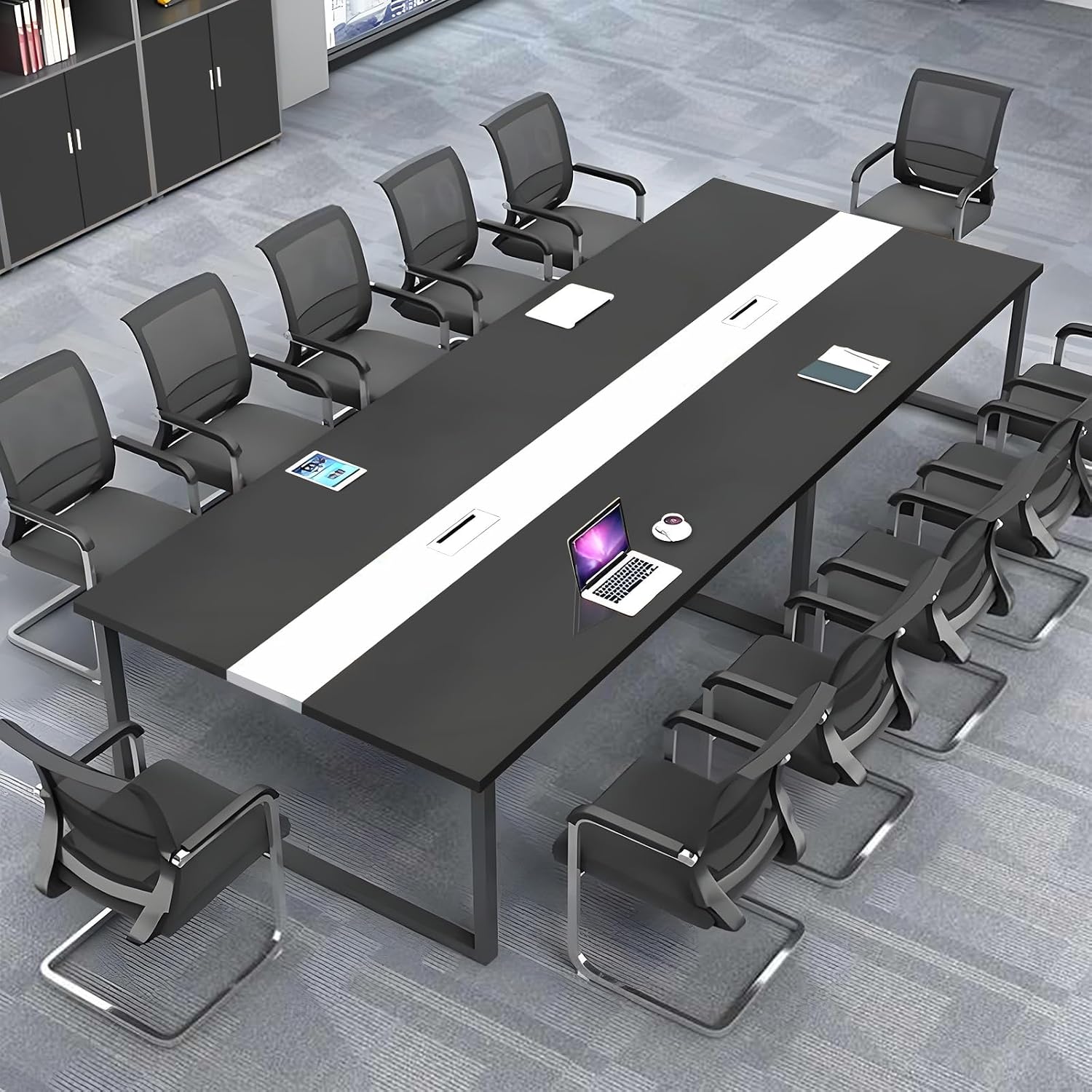 Modern Metal Frame Office Conference Meeting Table