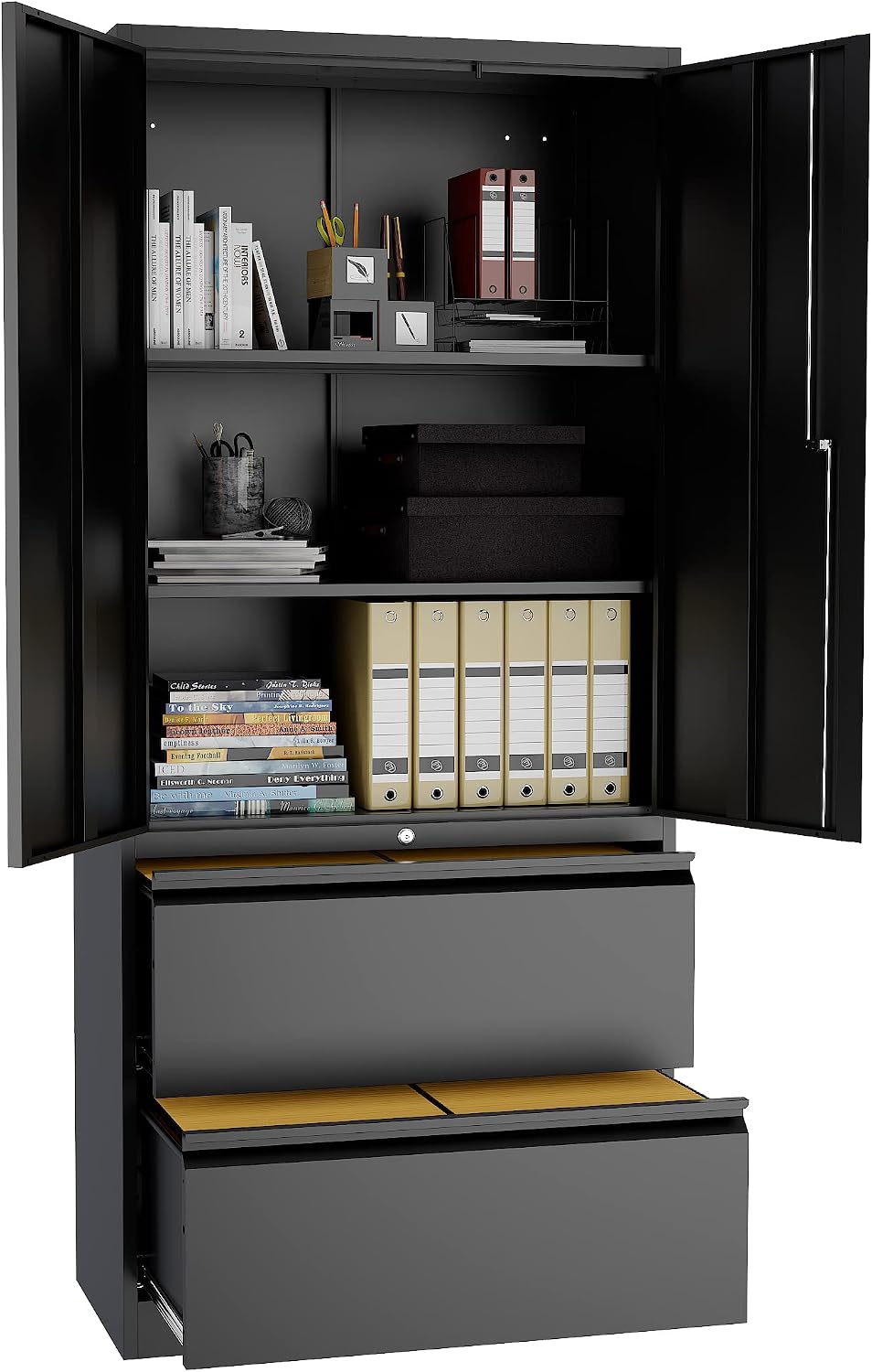 Lockable Steel Lateral Drawer Door File Cabinet