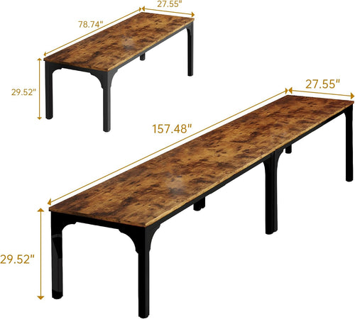 13FT Large Sturdy Business Conference Table