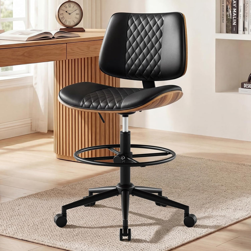 Modern Ergonomic Rolling Drafting Office Stool