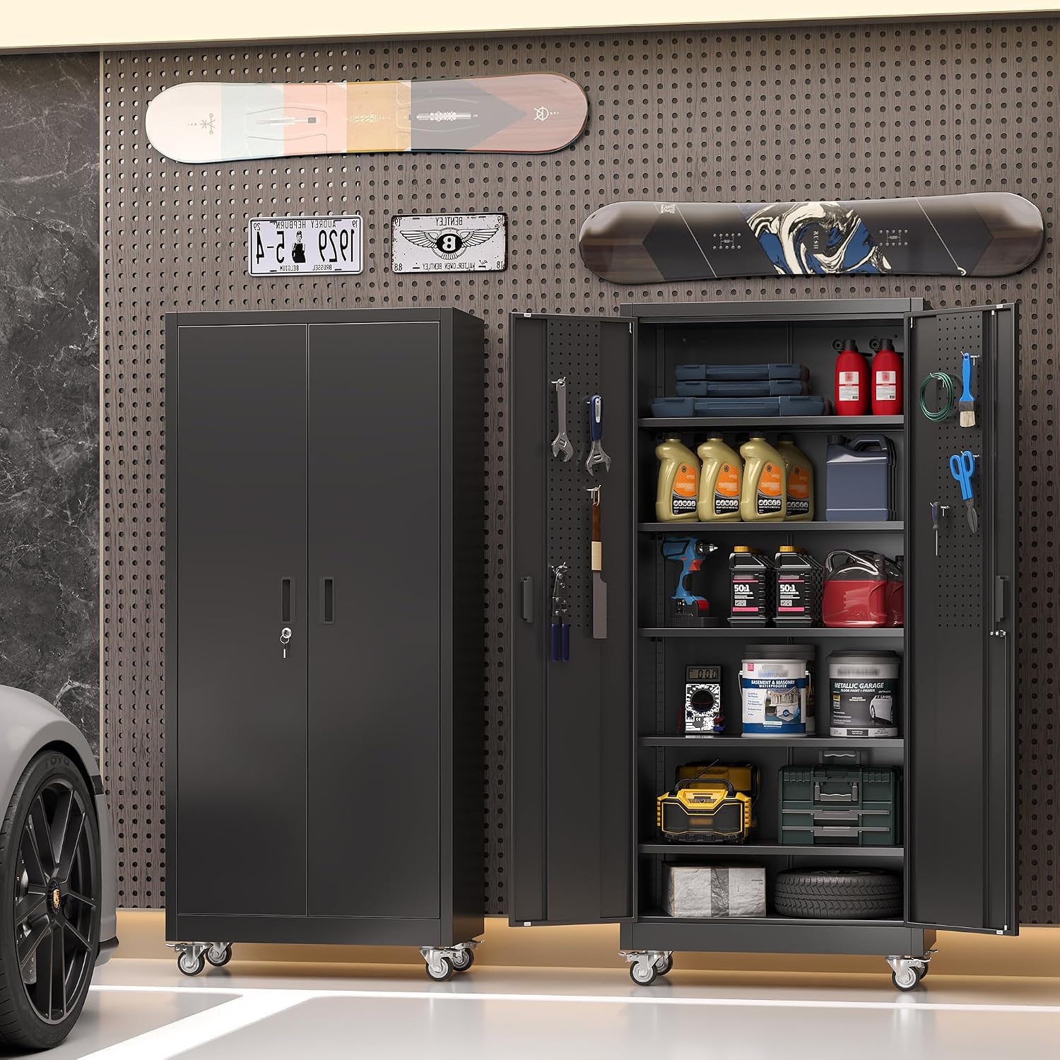 Industrial Wheeled Metal Storage Lockable Cabinet