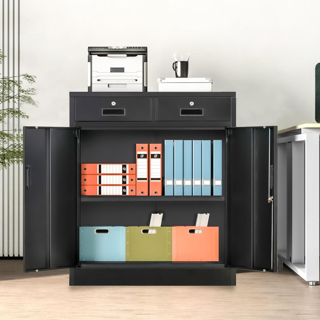 Lockable Metal Cabinet Drawers Adjustable Shelf