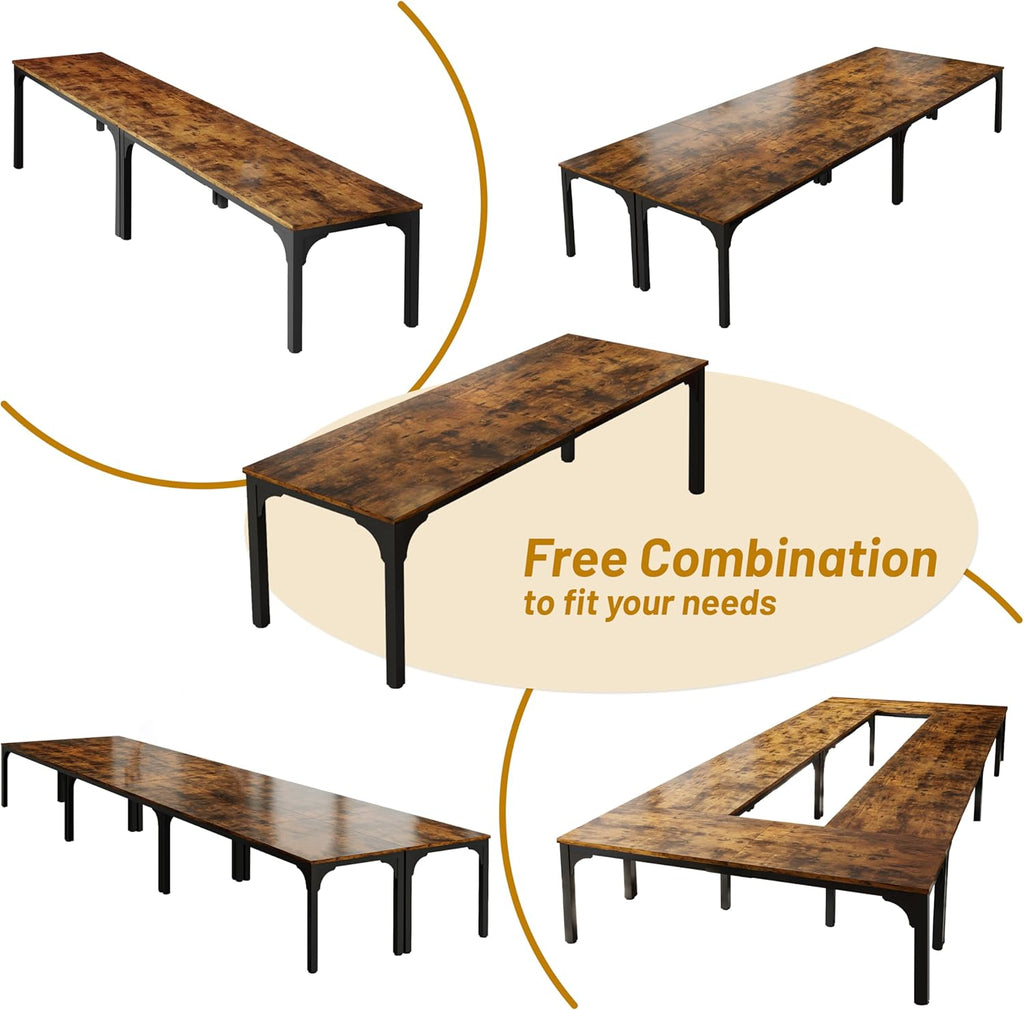 13FT Large Sturdy Business Conference Table