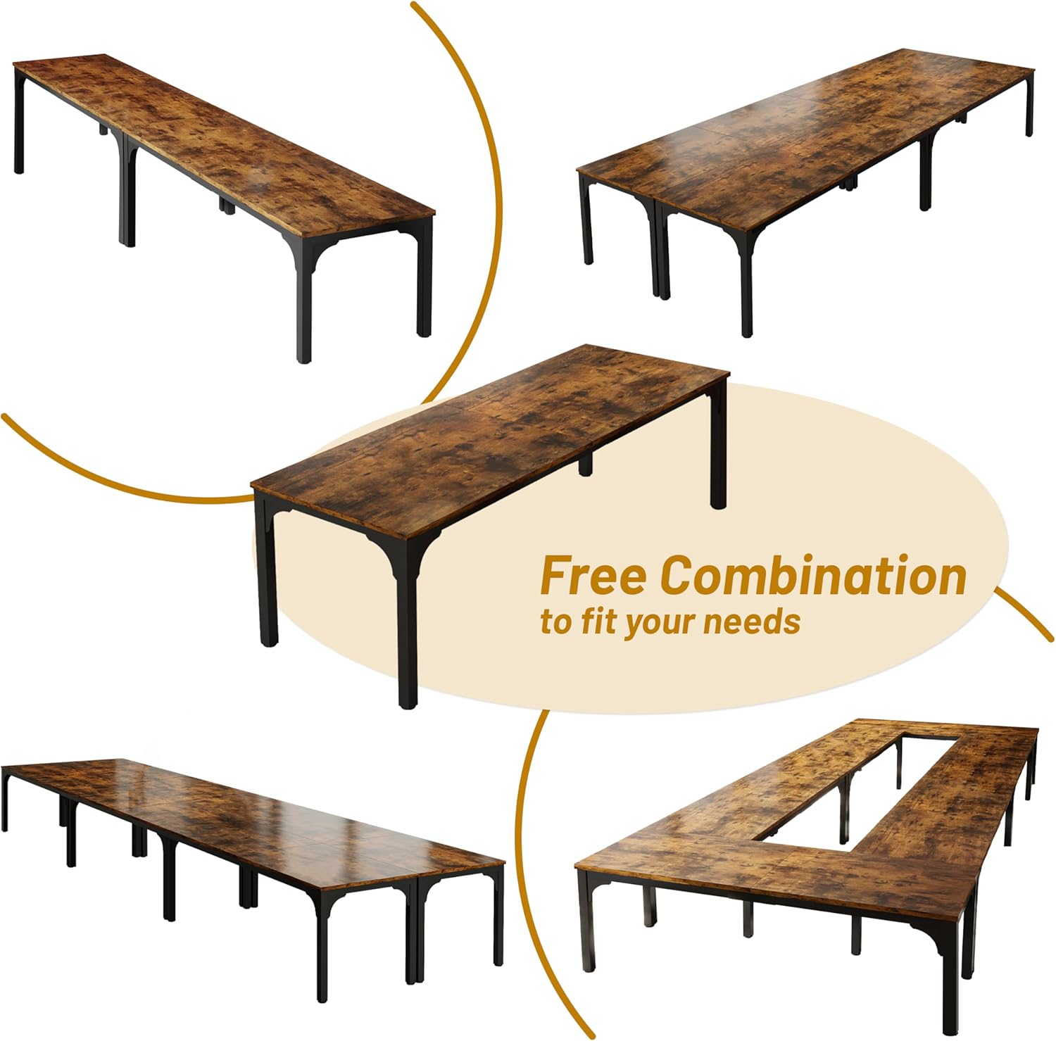13FT Large Sturdy Business Conference Table