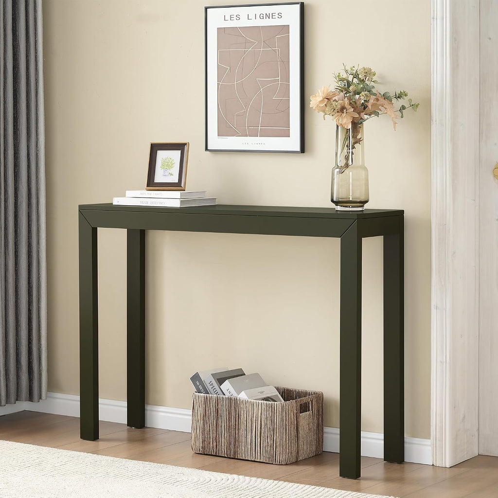 Modern Narrow Wooden Storage Console Entryway Table