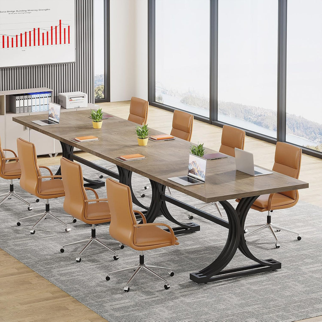 Rectangle Grey Conference Table