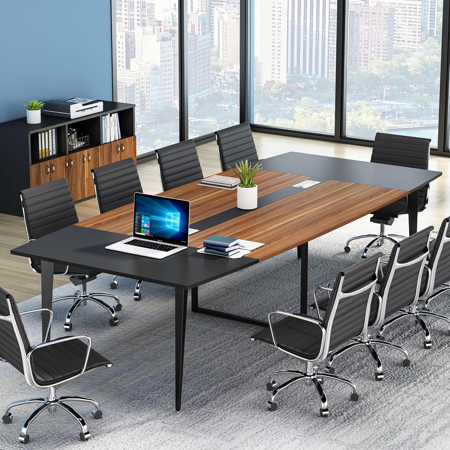Boat Shaped 8FT Modern Office Conference Table