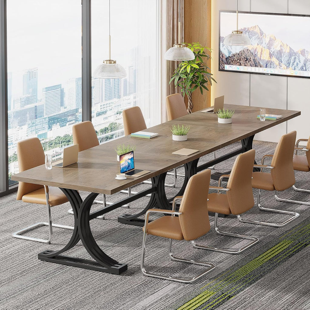 Rectangle Grey Conference Table
