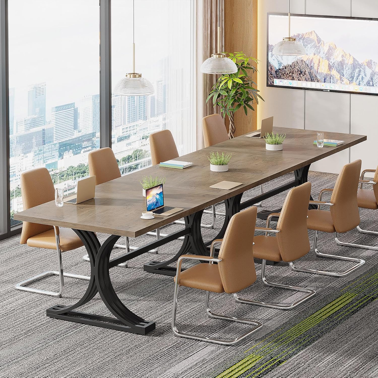 Rectangle Grey Conference Table