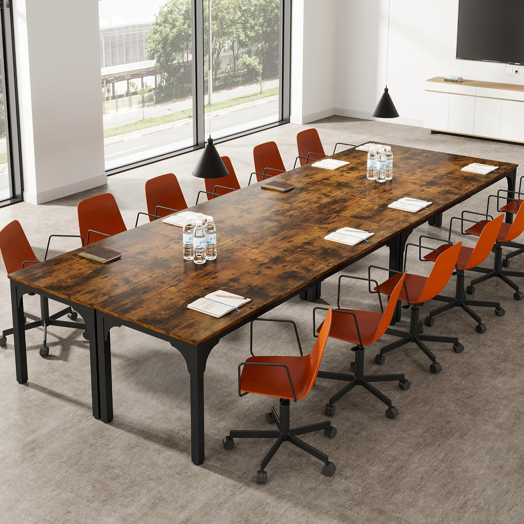 13FT Large Sturdy Business Conference Table